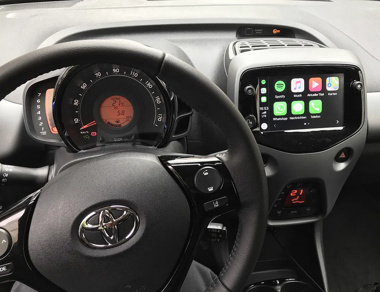 Apple CarPlay on a car display