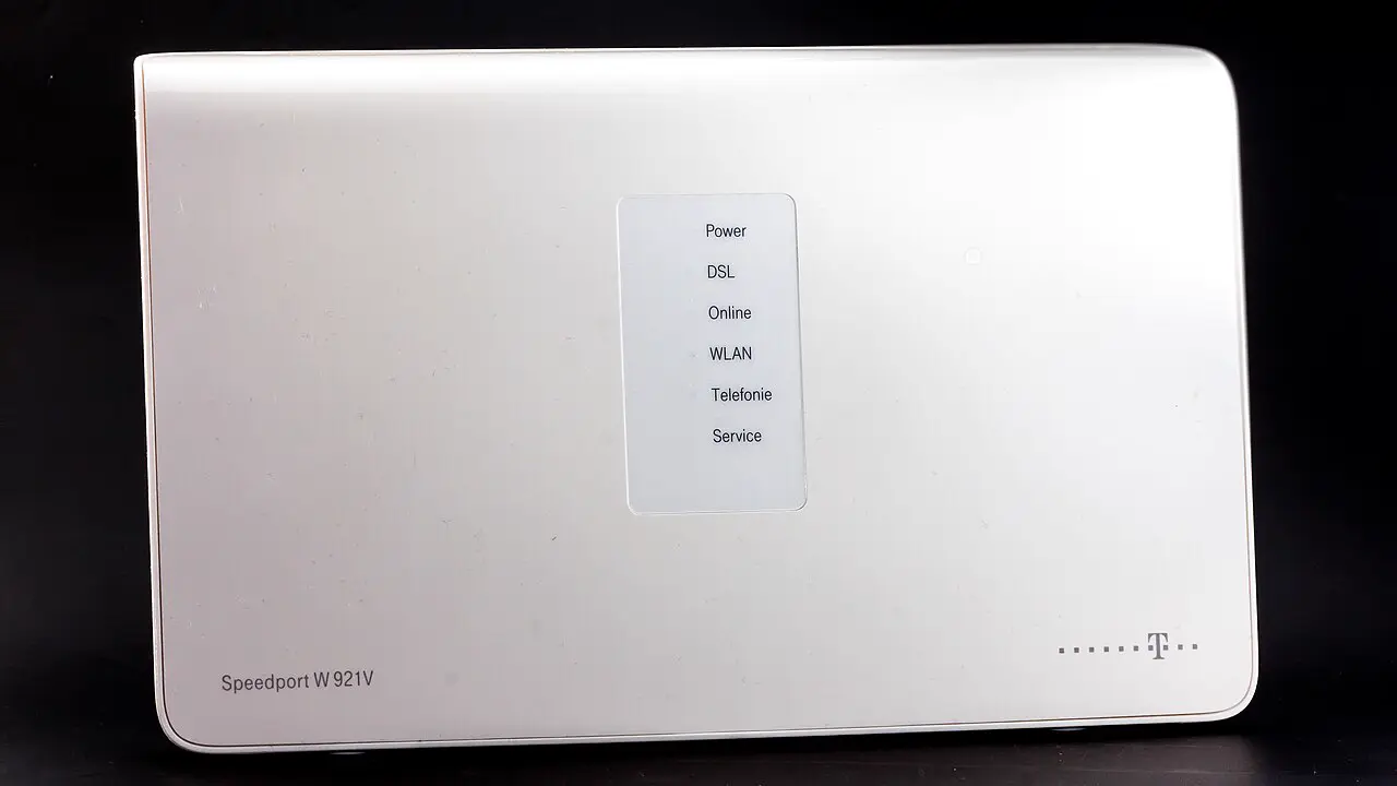 Weißer Telekom-Router Speedport