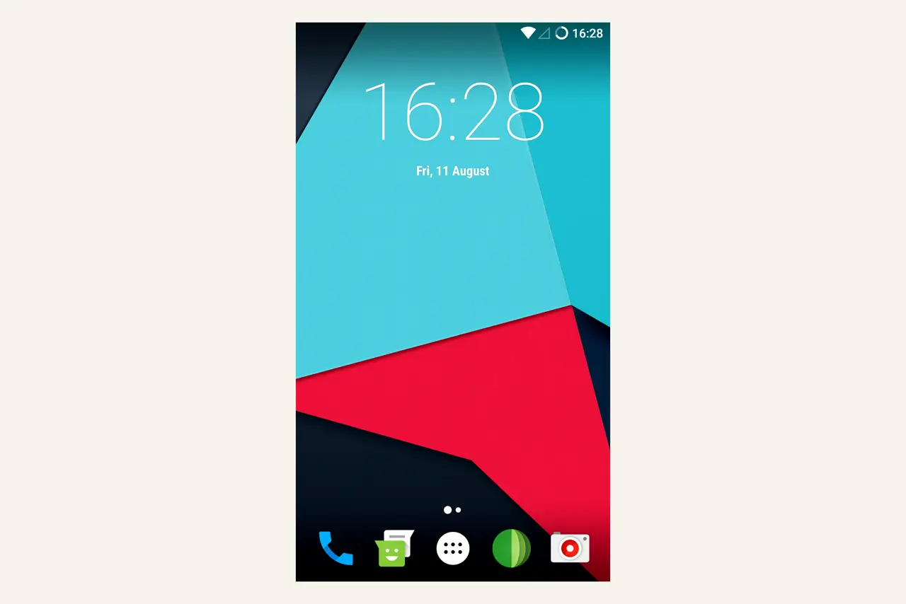 Startbildschirm von LineageOS
