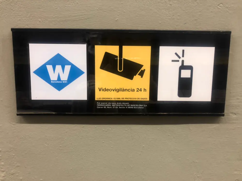 Sign for free Wi-Fi and video surveillance in the Barcelona metro